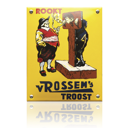 NK-50-RT emaille reclamebord 'Rookt Rossem'