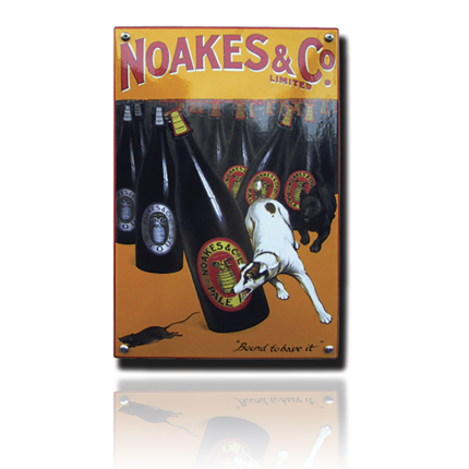NO-71-NC emaille reclamebord 'Noakes'