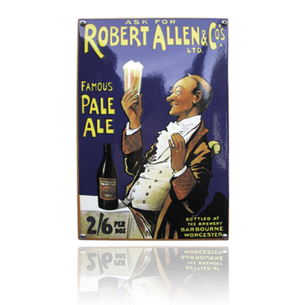 NO-72-RA emaille reclamebord 'Robert Allen'