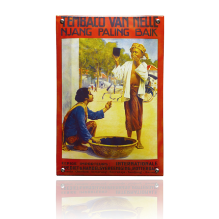 NO-75-TE emaille reclamebord 'VanNelle'