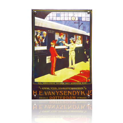 NO-77-YS emaille reclamebord 'Ysendyk'