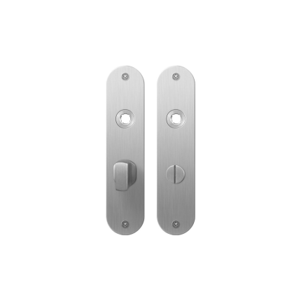 Plaatschild GPF1100.12 WC57/5 grote knop RVS geborsteld