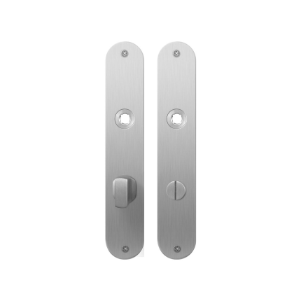 Plaatschild GPF1100.21 WC72/8 grote knop RVS geborsteld