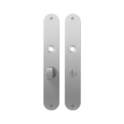 Plaatschild GPF1100.22 WC57/5 grote knop RVS geborsteld