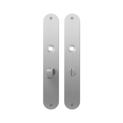 Plaatschild GPF1100.22 WC57/5 normale knop RVS geborsteld