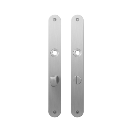 Plaatschild GPF1100.23 WC63/8 normale knop RVS geborsteld