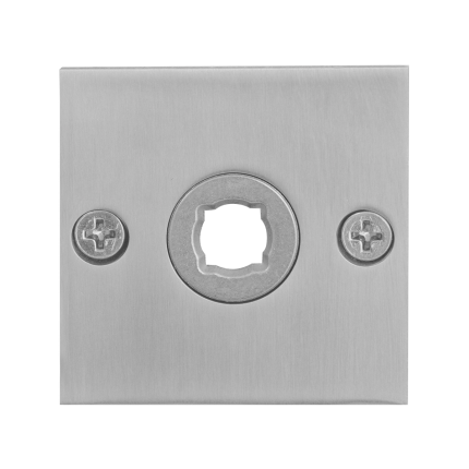 Rozet GPF1100.08L/R 50x50x2mm RVS geborsteld links-/rechtsdraaiend