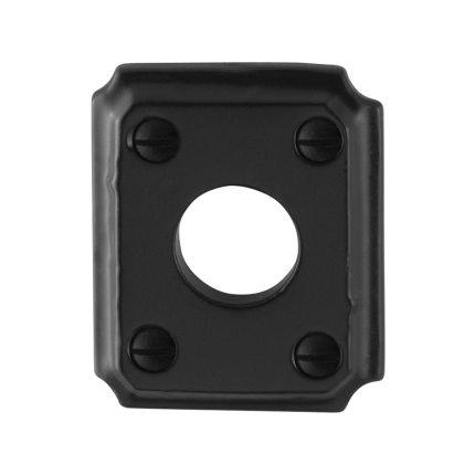 Rozet GPF6100.02 59x48x6mm smeedijzer zwart