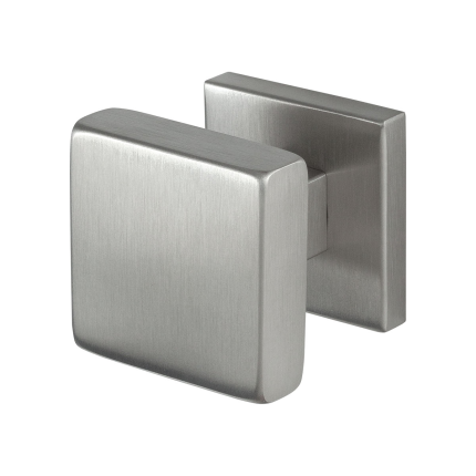 RVS Mat Vierkante Knop S5 53x53x16mm incl. Wisselstift op Vierkante Rozet GPF9856.09-02 