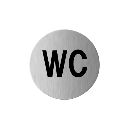 RVS toiletbordje 'WC' rond