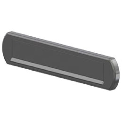 5013.400.560 S2 briefplaat Clima Comfort afgerond 360x74 mm, buitenkleppend geveerd aluminium