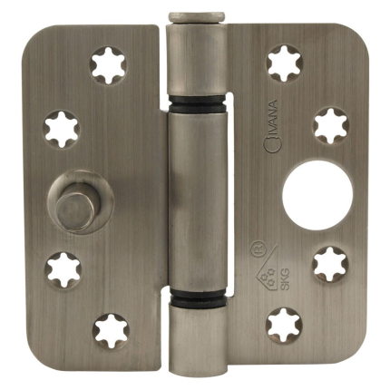 Scharnier ronde hoek Ivana veiligheidsuitvoering 89x89 mm RVS