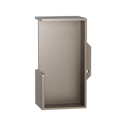 Schuifdeurkom inbouw Mocca blend G-greep rechthoekig 100x50x40mm
