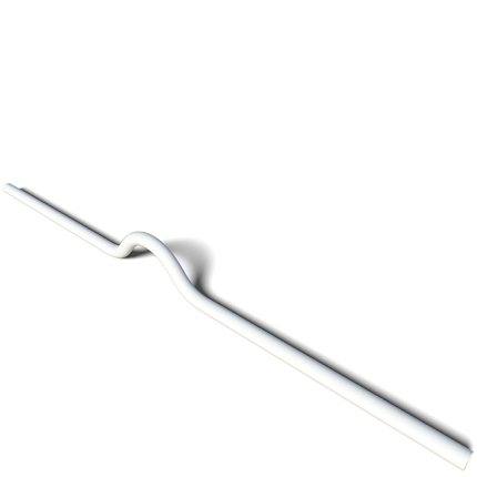 SecuBar Twist Combi klapraam beveiliging wit, 970 mm, in de dag montage