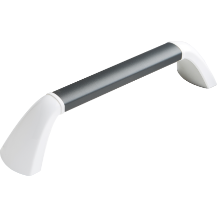 SecuCare Senior wandbeugel, zwart/grijs, mat wit
