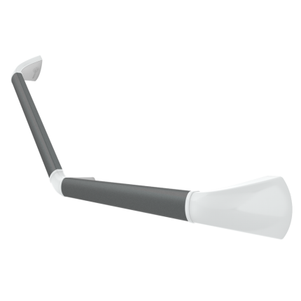SecuCare Senior wandbeugel met hoek 90°, zwart/grijs, hoogglans wit