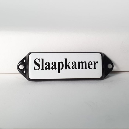 'Slaapkamer' deurbordje emaille model oor