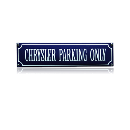 SS-16 emaille straatnaambord 'Chrysler parking only'