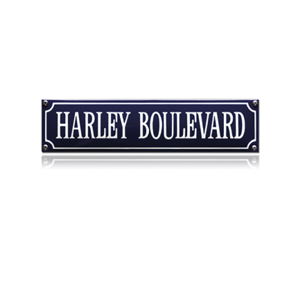 SS-33 emaille straatnaambord 'Harley Boulevard'
