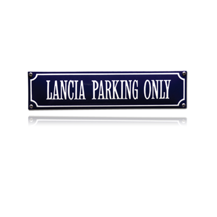 SS-50 emaille straatnaambord 'Lancia parking only'