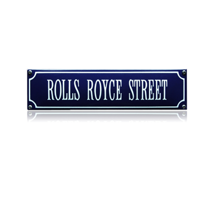 SS-78 emaille straatnaambord 'Rolls Royce street'