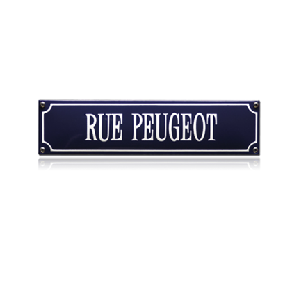 SS-81 emaille straatnaambord 'Rue Peugeot'