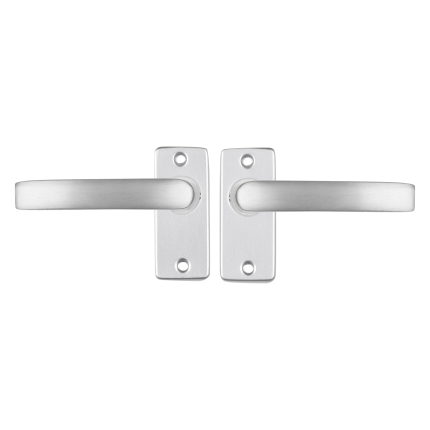 Starx Blok deurkruk op rechthoekige rozet 90x41mm Aluminium F1