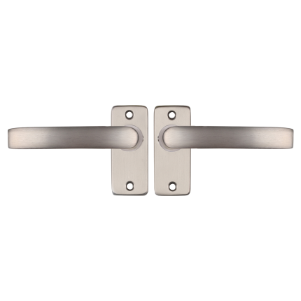 Starx Blok deurkruk op rechthoekige rozet 90x41mm Aluminium F9