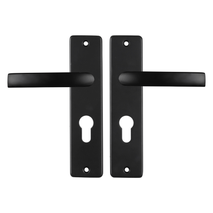 Starx Blok deurkruk op schild 180x41mm PC55 zwart