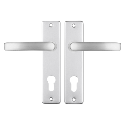 Starx Blok deurkruk op schild 180x41mm PC72 Aluminium F1