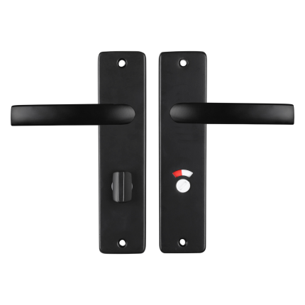 Starx Blok deurkruk op schild 180x41mm WC63/8 zwart