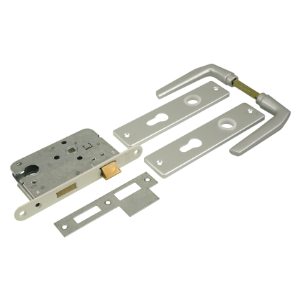 Starx Cilinderslot met Beslag Aluminium Wit PC55 Doornmaat 50mm