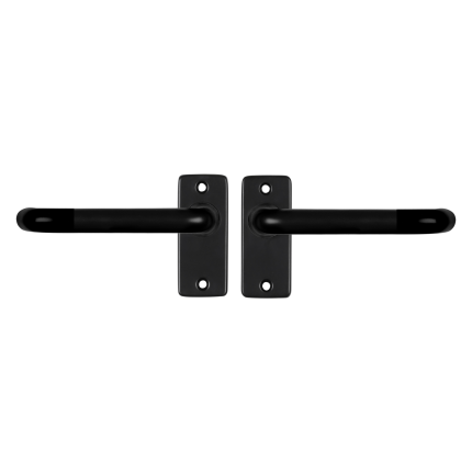 Starx Coupe deurkruk op rechthoekige rozet 90x41mm zwart