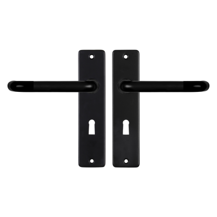 Starx Coupe deurkruk op schild 180x41mm BB56 zwart