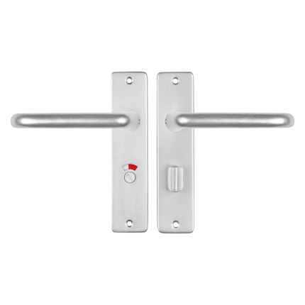 Starx Coupe deurkruk op schild 180x41mm WC63/8 Aluminium F1