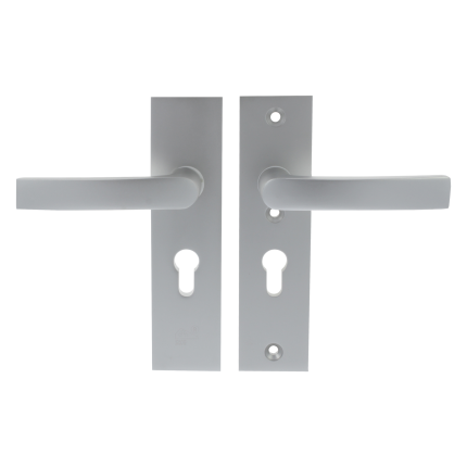 Starx deurkruk op kortschild SKG*** 195x50mm PC55 Aluminium F1