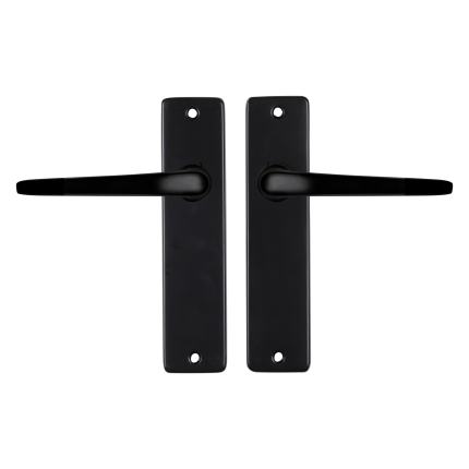 Starx Duim deurkruk op schild 180x41mm blind zwart