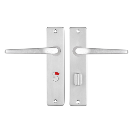 Starx Duim deurkruk op schild 180x41mm WC63/8 Aluminium F1
