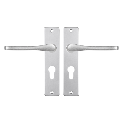 Starx Vlinder deurkruk op schild 180x41mm PC55 Aluminium F1