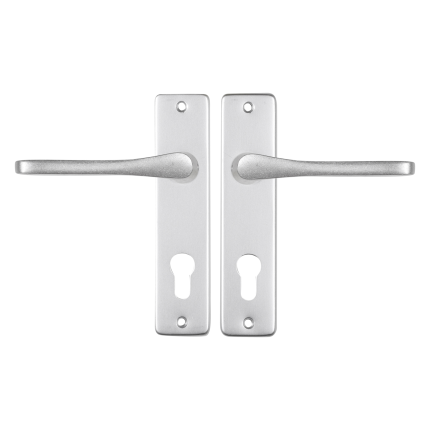 Starx Vlinder deurkruk op schild 180x41mm PC72 Aluminium F1