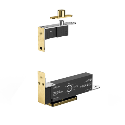 Taatsdeur scharnier JNF verstelbaar tot 3 mm, deurgewicht max. 100 kg, titanium gold
