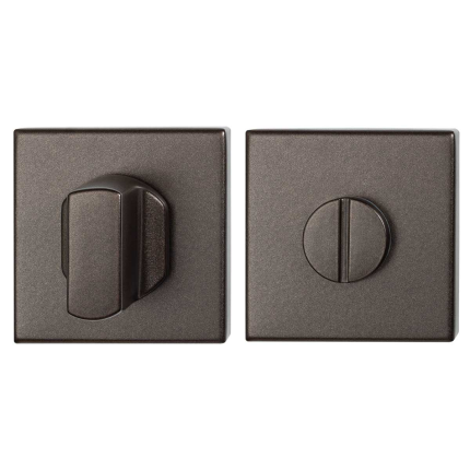 Toiletgarnituur GPF1102.A1.0910 50x50x8 mm stift 8 mm Dark blend grote knop