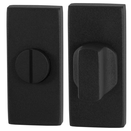 Toiletgarnituur GPF8910.01 70x32mm stift 8mm zwart grote knop
