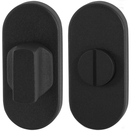 Toiletgarnituur GPF8911.04 70x32mm stift 5mm zwart grote knop