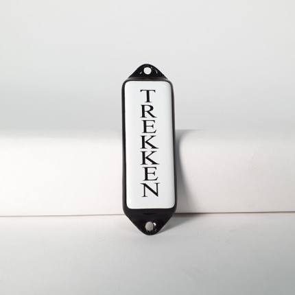 'Trekken' deurbordje emaille model oor