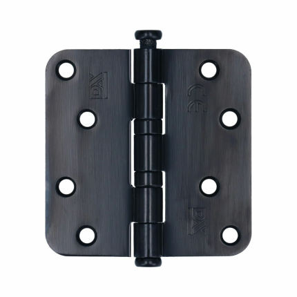 VEILIG Kogellagerscharnier ronde hoek 89x89mm zwart - set van 2 