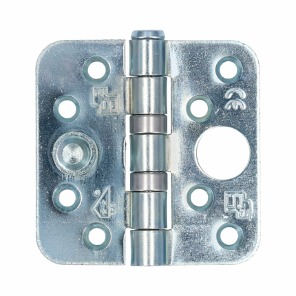 VEILIG Veiligheidsglijlagerscharnier 6512 ronde hoek 76x76mm zilver staal - set van 2