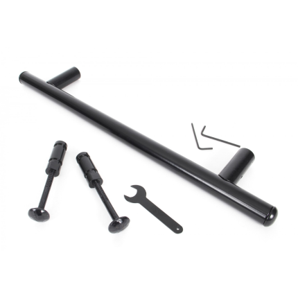 Wardlo deurgreep 416x21mm smeedijzer zwart