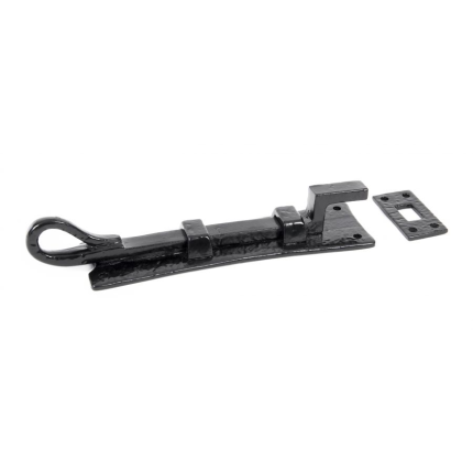 Wardlo deurschuif gebogen 158x48mm smeedijzer zwart