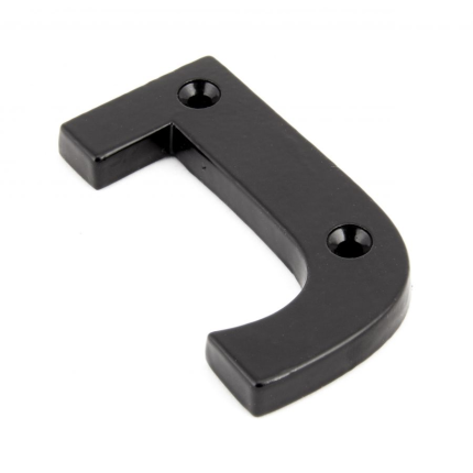 Wardlo letter J/ 78mm smeedijzer zwart